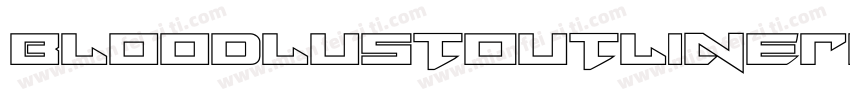 BloodlustOutlineRegular-5Mxj字体转换