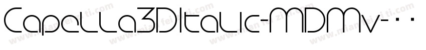 Capella3DItalic-MDMv字体转换