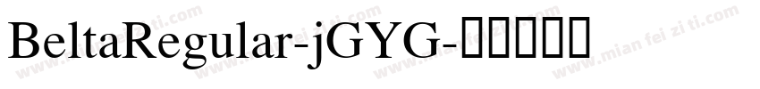 BeltaRegular-jGYG字体转换
