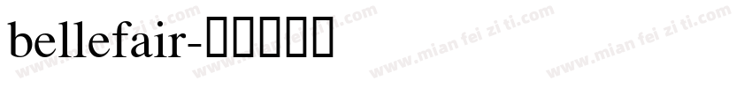 bellefair字体转换