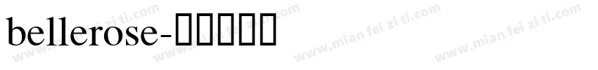 bellerose字体转换