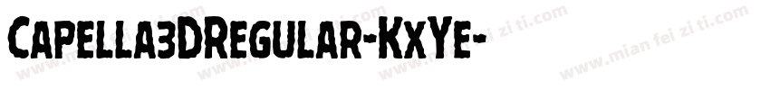 Capella3DRegular-KxYe字体转换