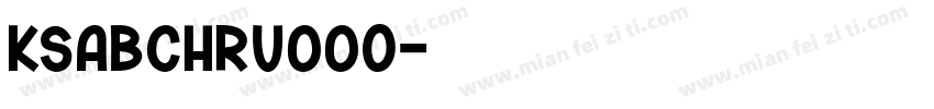 KSABCHRUOO0字体转换