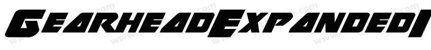 GearheadExpandedItalic-O41o字体转换