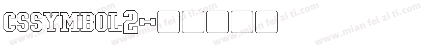 cssymbol2字体转换