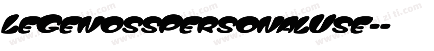 LeGenossPersonalUse-字体转换