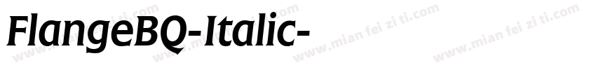 FlangeBQ-Italic字体转换