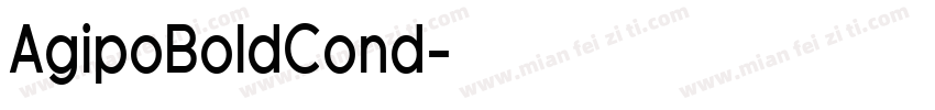 AgipoBoldCond字体转换