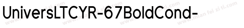 UniversLTCYR-67BoldCond字体转换