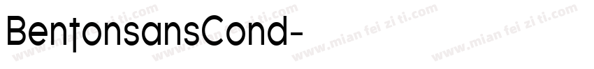 BentonsansCond字体转换