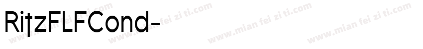 RitzFLFCond字体转换