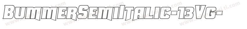BummerSemiItalic-13Vg字体转换