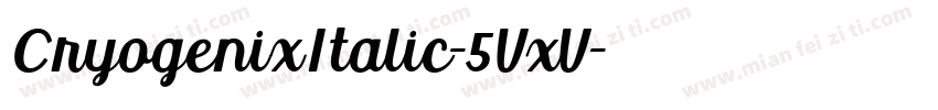 CryogenixItalic-5VxV字体转换