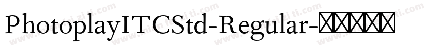 PhotoplayITCStd-Regular字体转换
