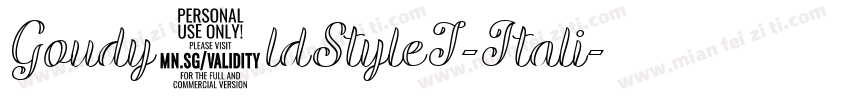 Goudy0ldStyleT-Itali字体转换