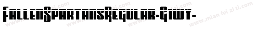 FallenSpartansRegular-G1wy字体转换