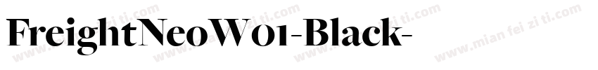 FreightNeoW01-Black字体转换