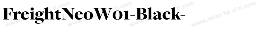 FreightNeoW01-Black字体转换