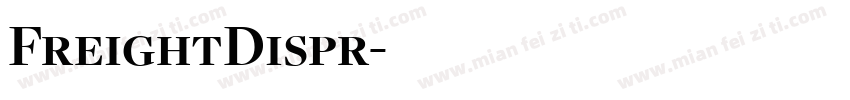 FreightDispr字体转换