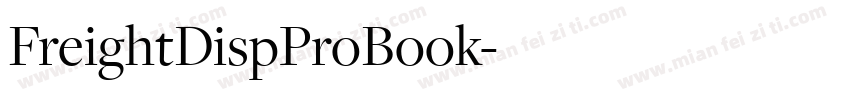 FreightDispProBook字体转换