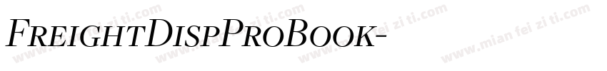 FreightDispProBook字体转换