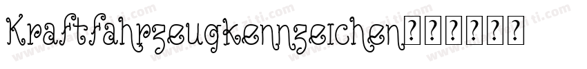 Kraftfahrzeugkennzeichen字体转换