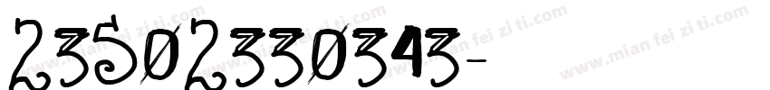 23502330343字体转换