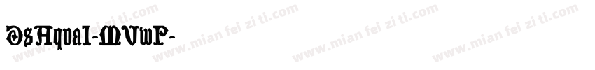 DsAqua1-MVwP字体转换