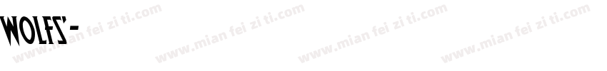 wolfs’字体转换