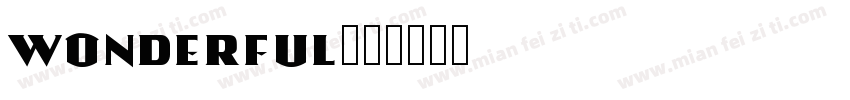 wonderful字体转换