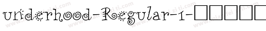 underhood-Regular-1字体转换
