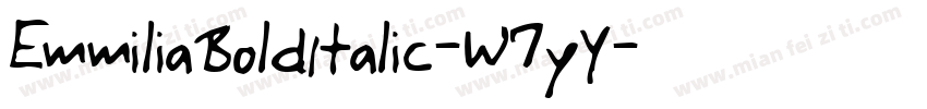 EmmiliaBoldItalic-W7yY字体转换