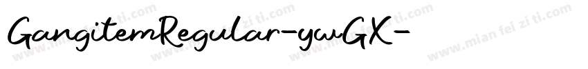 GangitemRegular-ywGX字体转换