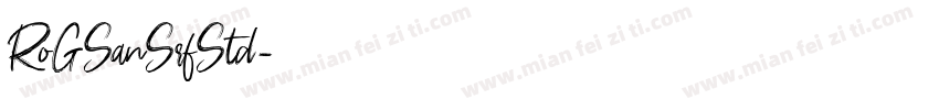 RoGSanSrfStd字体转换