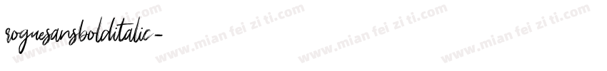 roguesansbolditalic字体转换
