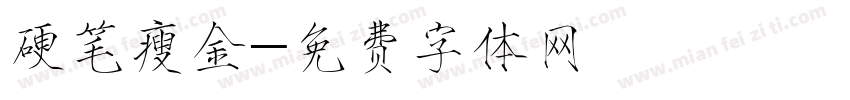 硬笔瘦金字体转换