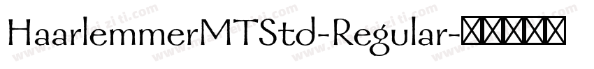 HaarlemmerMTStd-Regular字体转换