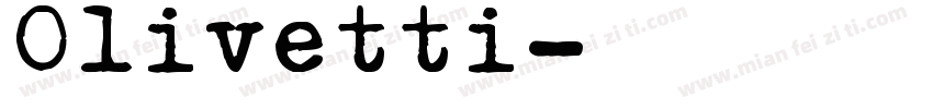 Olivetti字体转换