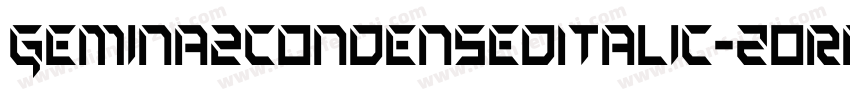 Gemina2CondensedItalic-Z0Rm字体转换