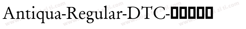 Antiqua-Regular-DTC字体转换