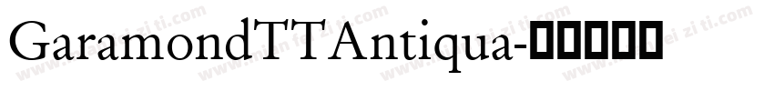GaramondTTAntiqua字体转换
