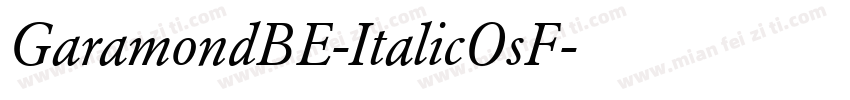GaramondBE-ItalicOsF字体转换
