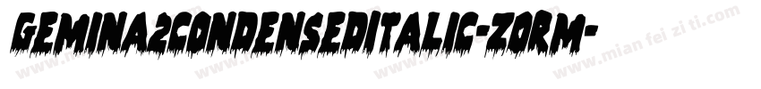 Gemina2CondensedItalic-Z0Rm字体转换