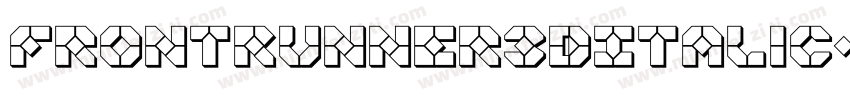 FrontRunner3DItalic-1xrv字体转换