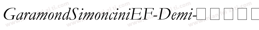 GaramondSimonciniEF-Demi字体转换