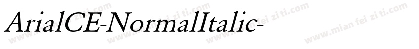 ArialCE-NormalItalic字体转换