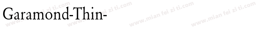 Garamond-Thin字体转换