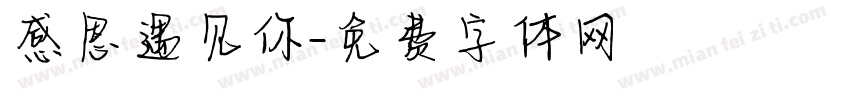 感恩遇见你字体转换