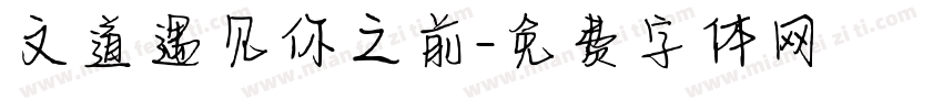 文道遇见你之前字体转换