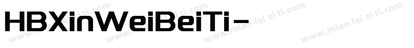HBXinWeiBeiTi字体转换